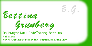 bettina grunberg business card